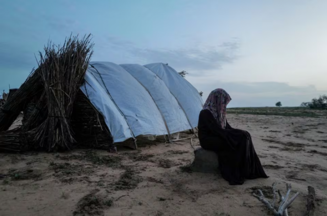a 15 year old victim of sexual violence in el geneina west darfur is seen outside a makeshift shelter in adre chad august 1 2023 photo reuters a 15 year old victim of sexual violence in el geneina west darfur is seen outside a makeshift shelter in adre chad august 1 2023 photo reuters