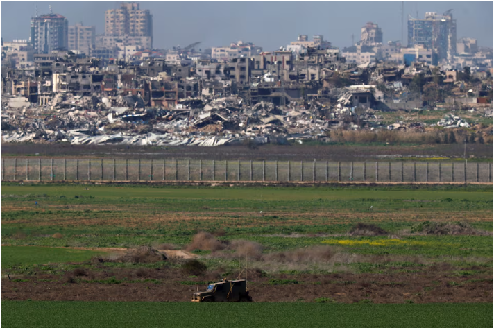 a general view of the north gaza amid the ongoing israel s war on gaza as seen from israel