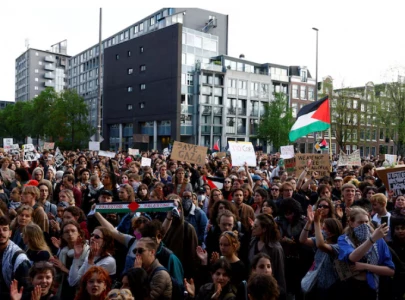 pro palestinian protesters occupy amsterdam university overnight local media report pro palestinian protesters occupy amsterdam university overnight local media report