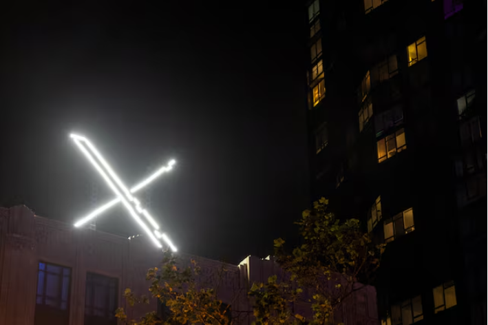 x logo is seen on the top of the headquarters of the messaging platform x formerly known as twitter in downtown san francisco california u s july 30 2023 reuters carlos barria file photo