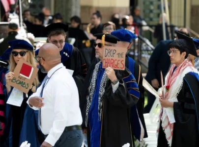 yale graduates stage pro palestinian walkout of commencement yale graduates stage pro palestinian walkout of commencement
