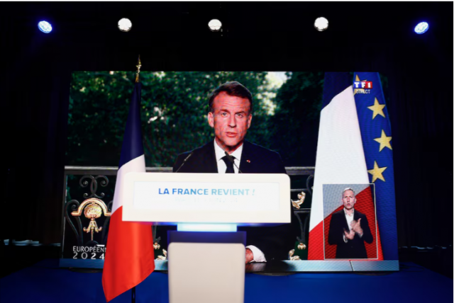 macron calls shock french elections after far right rout