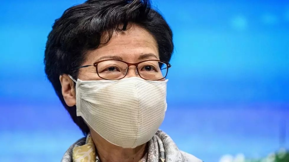 hong kong leader carrie lam denied allegations the security law would stifle freedom photo afp