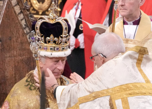 king charles iii receives the st edward s crown during his coronation ceremony in westminster abbey london photo reuters king charles iii receives the st edward s crown during his coronation ceremony in westminster abbey london photo reuters