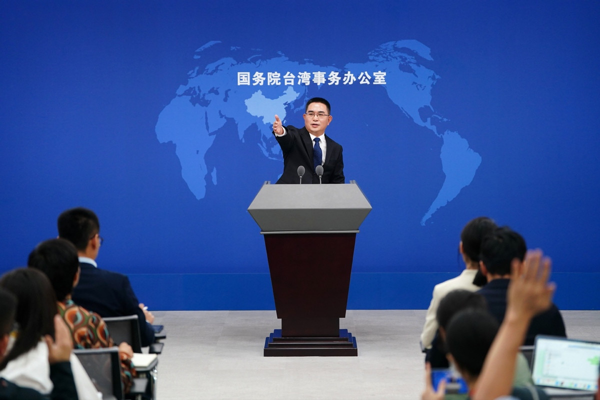 chen binhua a spokesperson for the state council taiwan affairs office addresses a news conference in beijing photo xinhua