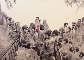 ballpoint odyssey an artist s quest to highlight sindh s devastation