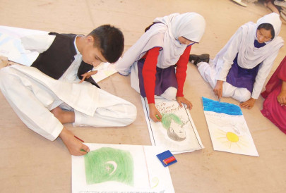 children pay homage through art
