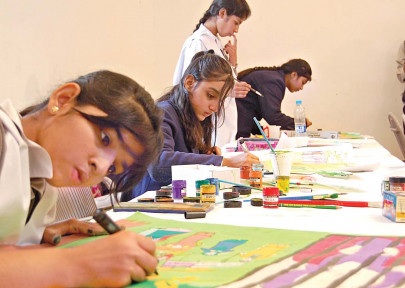 children draw colourful paintings to express solidarity with kashmiris children draw colourful paintings to express solidarity with kashmiris