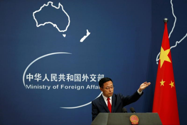 chinese foreign ministry spokesperson zhao lijian photo reuters file chinese foreign ministry spokesperson zhao lijian photo reuters file