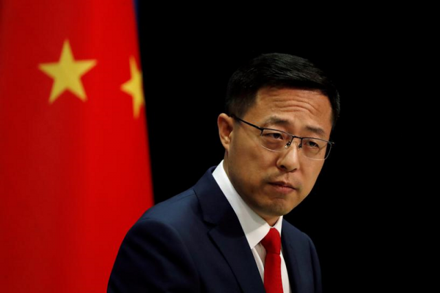 chinese foreign ministry spokesperson zhao lijian attends a news conference in beijing china september 10 2020 photo reuters file chinese foreign ministry spokesperson zhao lijian attends a news conference in beijing china september 10 2020 photo reuters file