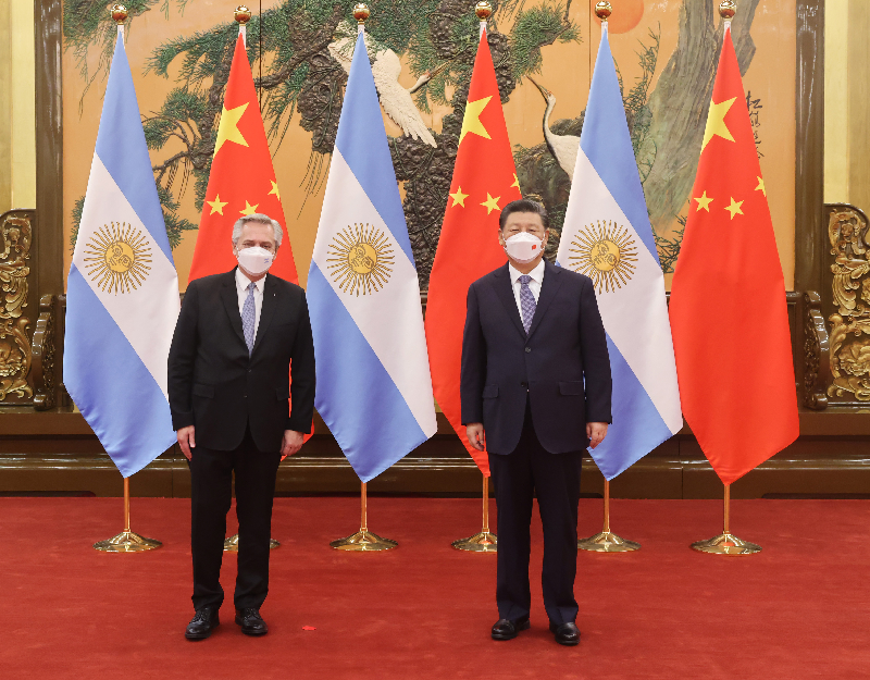 presidents xi jinping and alberto fernandez met on the sidelines of the beijing 2022 winter olympics photo xinhua