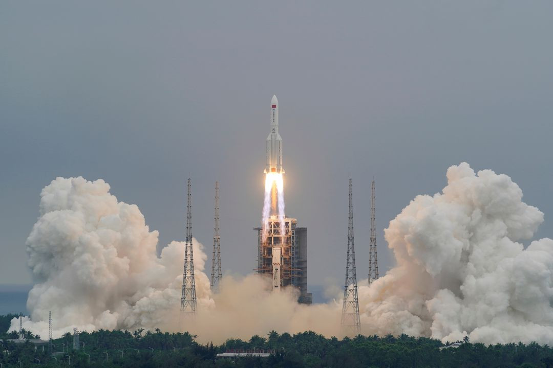 the long march 5b y2 rocket carrying the core module of china s space station tianhe takes off from wenchang space launch center in hainan province china april 29 2021 photo reuters