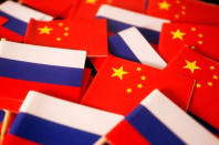 flags of china and russia are displayed in this illustration picture taken march 24 2022 photo reuters