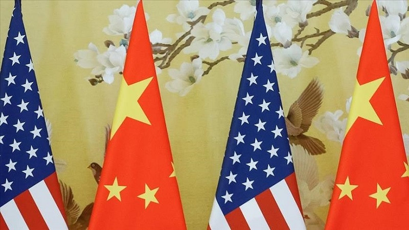 the flags of china and the us photo anadolu agency