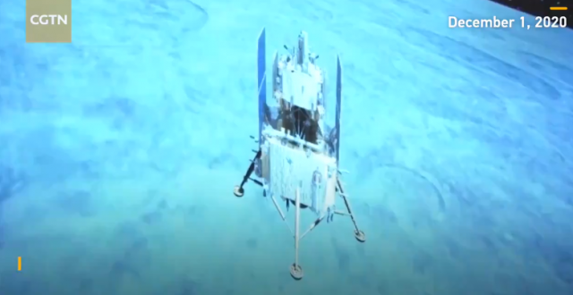 the lander vehicle that touched down on the moon s surface was one of several spacecraft deployed by the chang e 5 probe screengrab the lander vehicle that touched down on the moon s surface was one of several spacecraft deployed by the chang e 5 probe screengrab