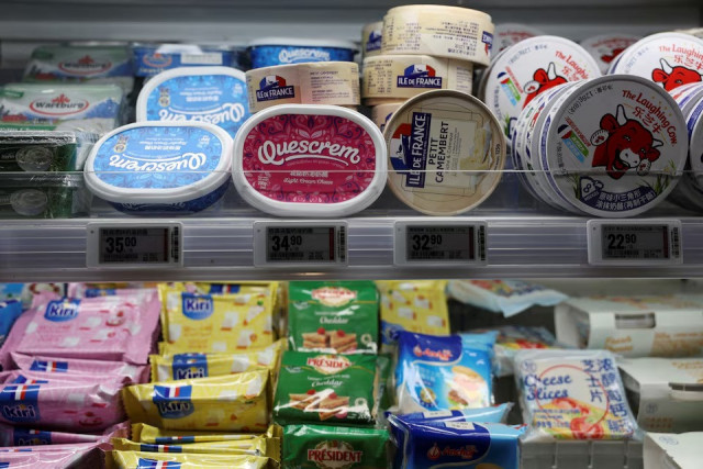 cheese products displayed at the dairy section of a supermarket in beijing china on june 13 2024 file photo reuters cheese products displayed at the dairy section of a supermarket in beijing china on june 13 2024 file photo reuters