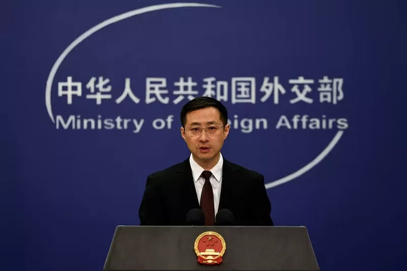 chinese foreign ministry spokesperson lin jian speaks during a press conference in beijing china march 20 2024 photo reuters chinese foreign ministry spokesperson lin jian speaks during a press conference in beijing china march 20 2024 photo reuters