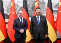 chinese president xi meets with german chancellor scholz at the diaoyutai state guesthouse in beijing china april 16 2024 photo xinhua