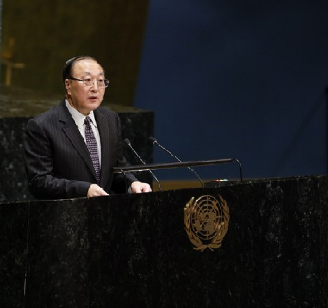 zhang jun china s permanent representative to the united nations addressing a plenary meeting of the un general assembly on the situation in afghanistan photo xinhua file