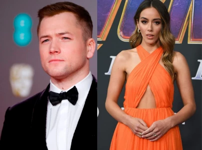 taron egerton and chloe bennet seen dining together in los angeles taron egerton and chloe bennet seen dining together in los angeles