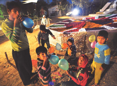 christmas day santa claus has no gifts for slum christians