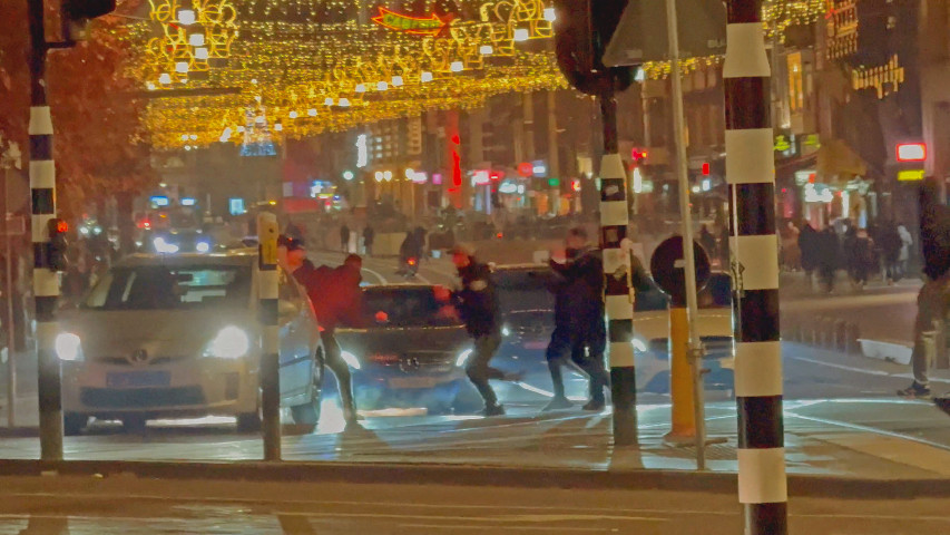 israeli football supporters and dutch youth clash near amsterdam central station in amsterdam photo reuters