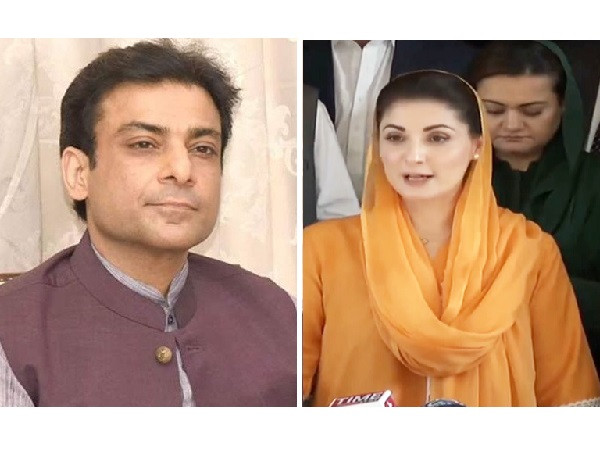 a combined image of pakistan muslim league nawaz pml n vice president maryam nawaz r and punjab chief minister hamza shehbaz photo express