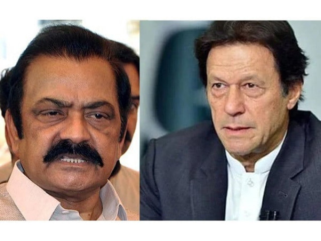 a combined image of former prime minister imran khan right and interior minister rana sanullah photo express file a combined image of former prime minister imran khan right and interior minister rana sanullah photo express file