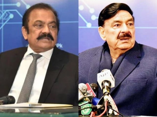 interior minister rana sanaullah l and aml leader sheikh rashid r interior minister rana sanaullah l and aml leader sheikh rashid r