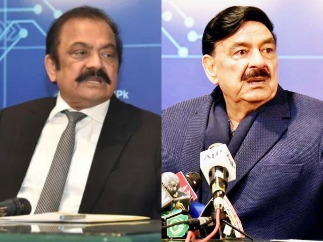 interior minister rana sanaullah l and aml leader sheikh rashid r