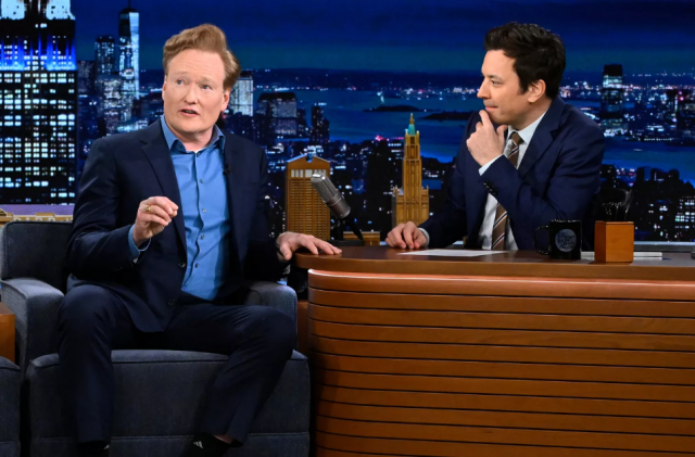 conan o brien and jimmy fallon on the tonight show photo todd owyoung nbc via getty conan o brien and jimmy fallon on the tonight show photo todd owyoung nbc via getty