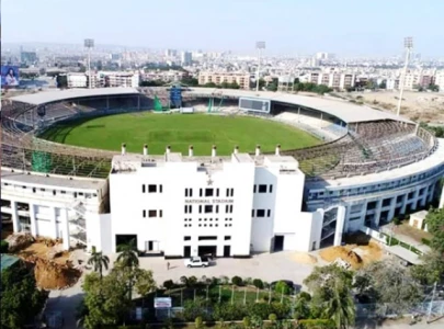 karachi national stadium s view blocking screen taken down ahead of champions trophy