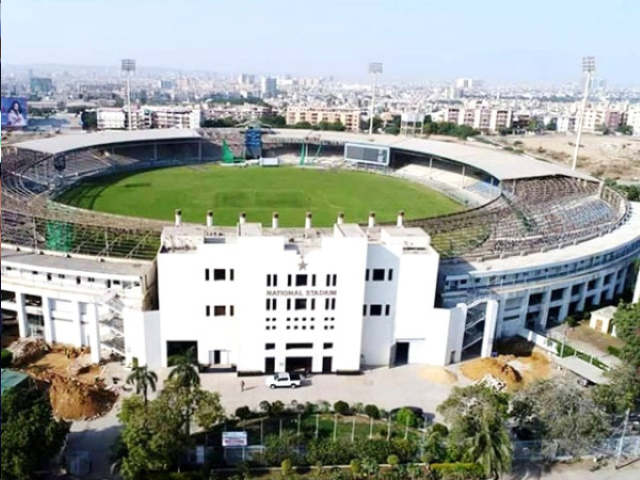 karachi national stadium s view blocking screen taken down ahead of champions trophy