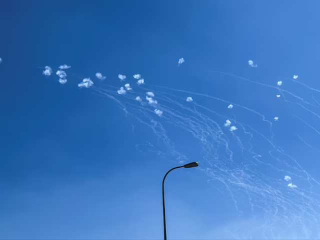 hezbollah fires ballistic missile at mossad headquarters near tel aviv israel intercepts