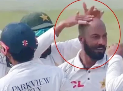 watch babar azam plays tabla on sajid khan s head