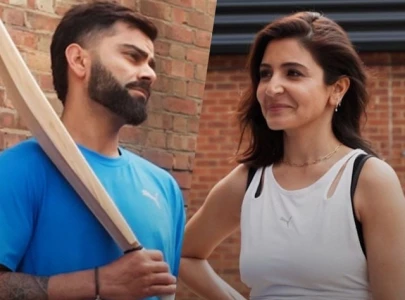 watch anushka sharma challenges virat kohli in playful cricket match