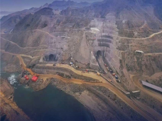 swat river diverted as construction of pakistan s tallest dam hits 35 mark