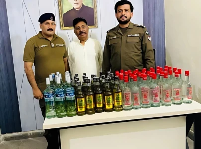 lahore police bust massive quantity of foreign liquor two arrested lahore police bust massive quantity of foreign liquor two arrested