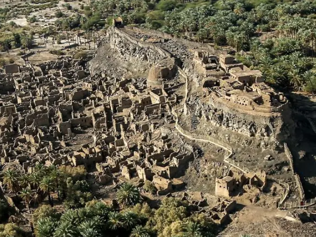 An aerial view of an old fort in the Khaybar oasis in northwestern Saudi Arabia. Khaybar, best known for a 7th-century fierce battle. (CREDIT: Mohammad QASIM / AFP)