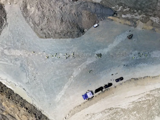 The trackways form a prehistoric crossroads. Kevin Church/BBC