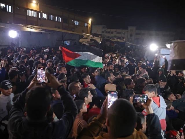 thousands of palestinians celebrated on january 15 as news spread that a ceasefire and captive release deal had been reached between israel and hamas aimed at halting more than 15 months of war in the palestinian territory bashar taleb afp thousands of palestinians celebrated on january 15 as news spread that a ceasefire and captive release deal had been reached between israel and hamas aimed at halting more than 15 months of war in the palestinian territory bashar taleb afp