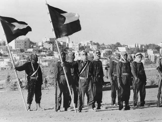militiamen of el fatah palestinian resistance movement parade in amman photo afp