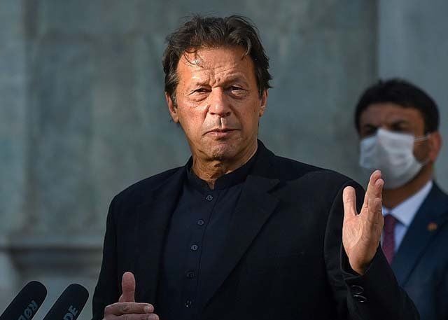 pm imran khan speaks during a press conference in kabul photo afp file