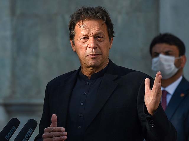 pm imran khan speaks during a press conference in kabul photo afp file