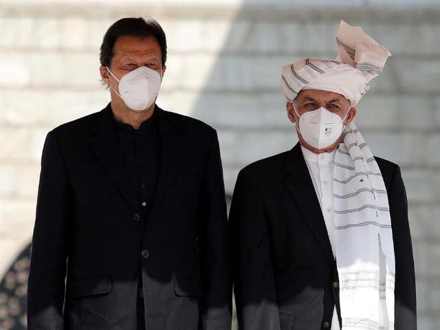 afghan president ashraf ghani welcomes the prime minister of pakistan imran khan photo afp afghan president ashraf ghani welcomes the prime minister of pakistan imran khan photo afp