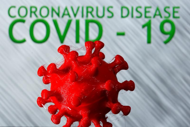 a 3d printed coronavirus model is seen in front of the words coronavirus disease covid 19 on display in this illustration taken march 25 2020 photo reuters