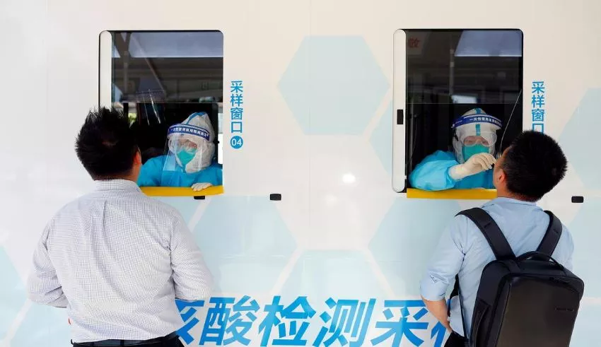 two people are tested at the windows of a testing vehicle following a new outbreak of the coronavirus disease covid 19 in beijing china photo reuters two people are tested at the windows of a testing vehicle following a new outbreak of the coronavirus disease covid 19 in beijing china photo reuters