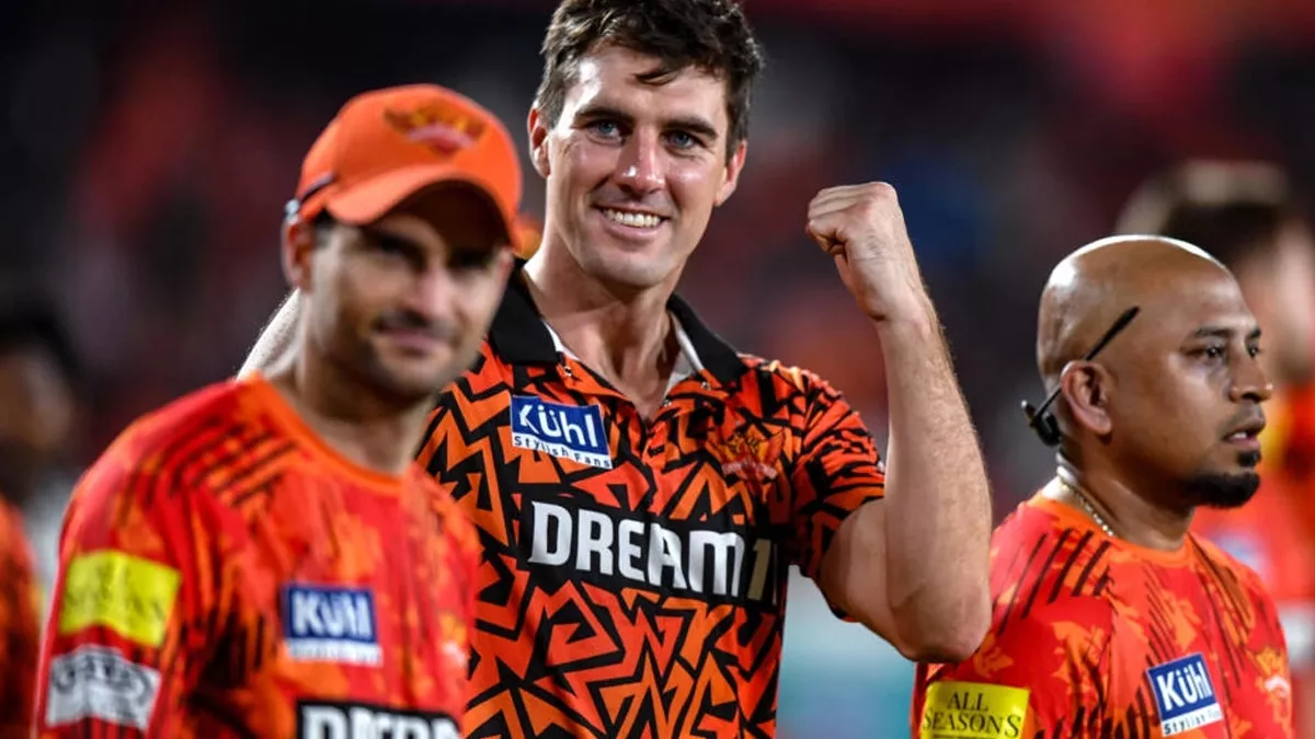 big guns sunrisers hyderabad captain pat cummins centre celebrates victory over punjab kings on sunday photo afp big guns sunrisers hyderabad captain pat cummins centre celebrates victory over punjab kings on sunday photo afp