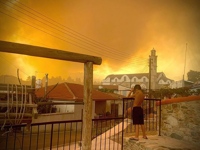 smoke from a forest fire is seen in ora village larnaca cyprus july 3 2021 in this picture obtained from social media photo reuters