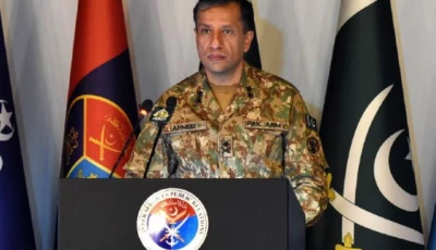 dg inter services public relations ispr major general ahmed sharif addressing a press conference on may 7 2024 photo x pakistanfauj